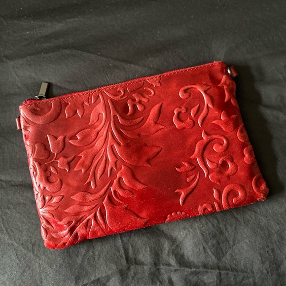 Genuine Italian Leather Purse, Red - Picture 3 of 4